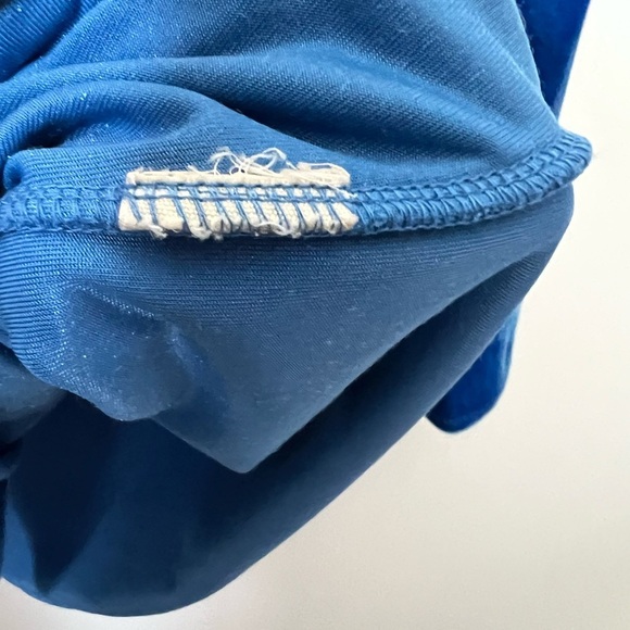 Soft Surroundings Royal Blue Rich Velvet Boyfriend Button Up Shirt XL Classic - Picture 10 of 10